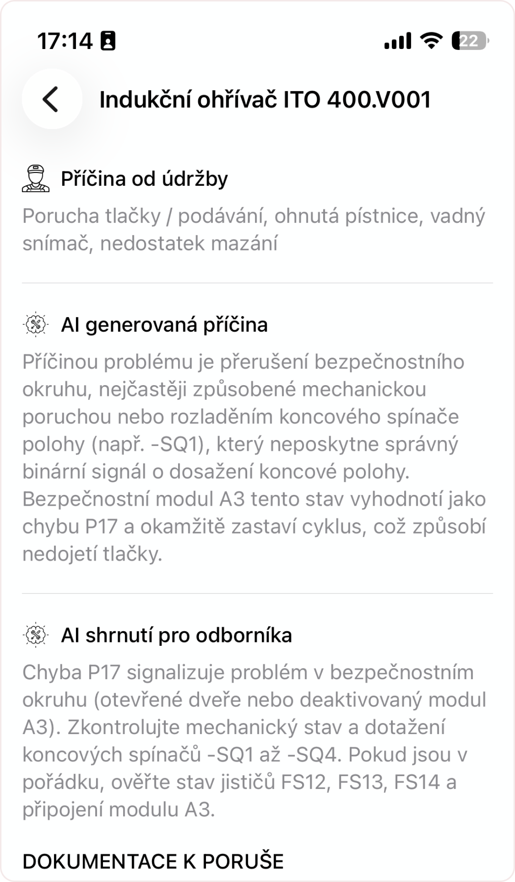 Zpět do výroby za minuty, ne hodiny